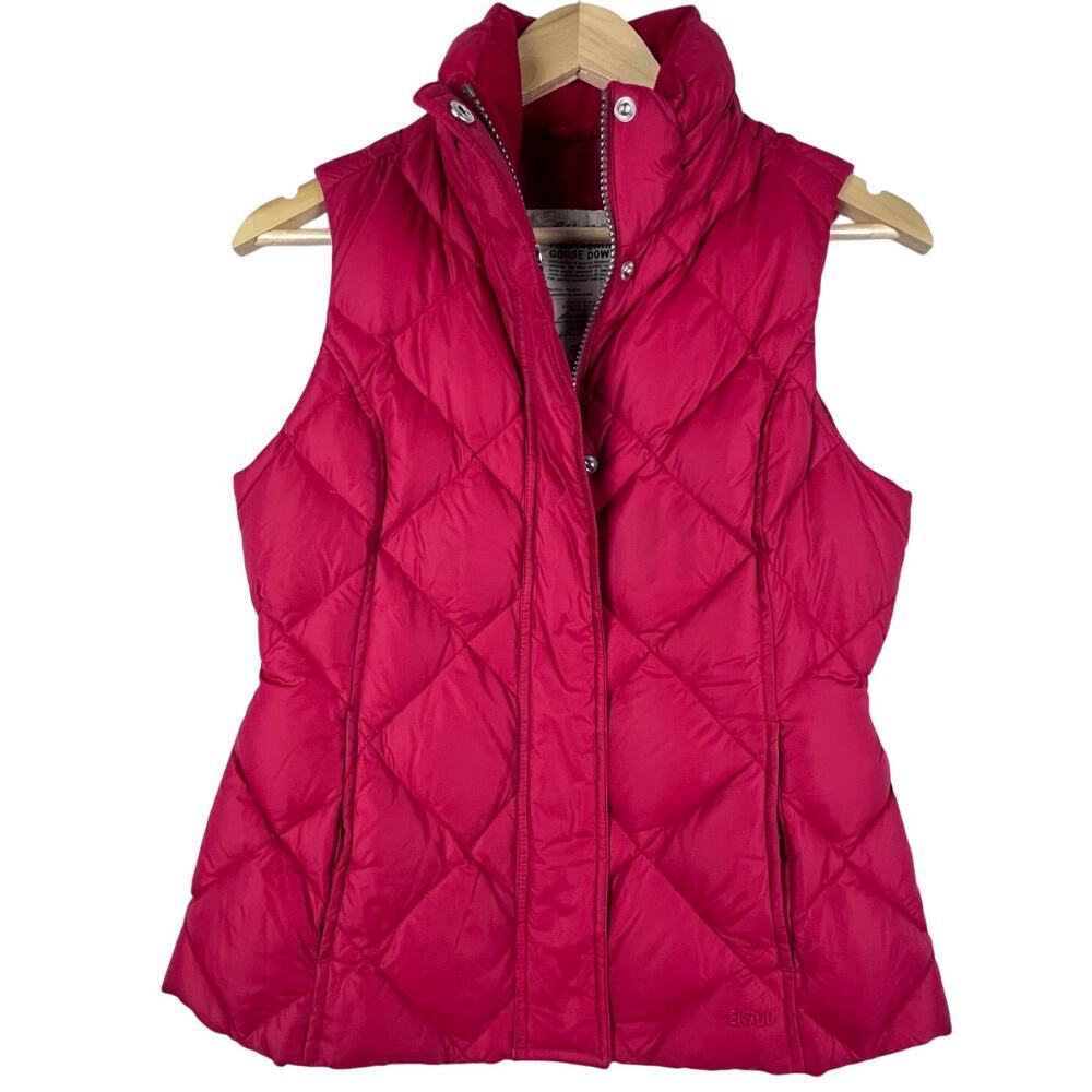 EUC Eddie Bauer  Goose Down 700 Fill EB700 Red Quilted Puffer Women's Vest XS